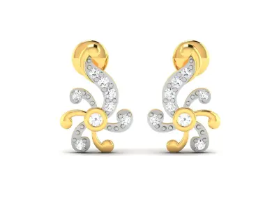 Solitaire Women Earring 3D print model