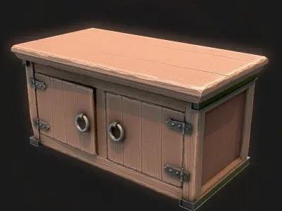 Table Top low-poly 3D model PBR Game ready For Unreal Engine Low-poly 3D model