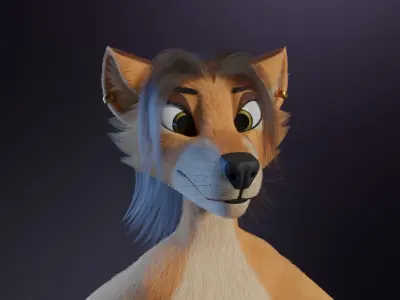 Maggie Anthro Dingo 3D model