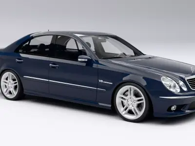 Mercedes-Benz E55 AMG W211 2003 Low-poly 3D model