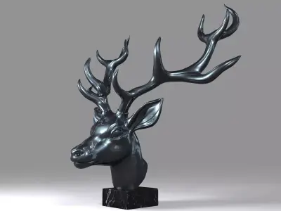 Deer Head01 3D print model