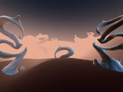 DARK TREE Low-poly 3D model