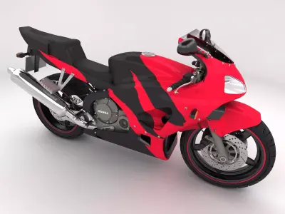 Honda CBR Motorbike 4K Low-poly 3D model