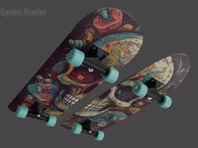 Skateboard 3D model shop