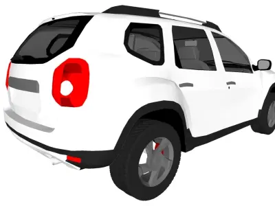 SUV Jeep Low-poly 3D model