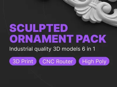 CNC Sculpted Ornament Pack VOL 4 3D Model Collection