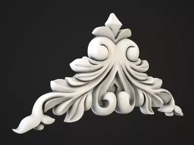 Carved corner 3D model