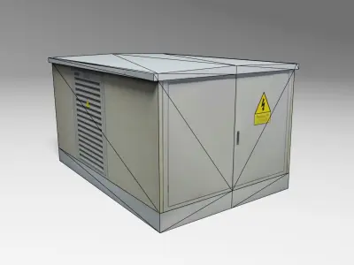 Transformer Box Low-poly 3D model