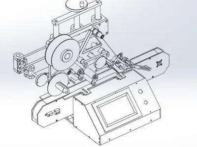 Table type labeling machine 3D model