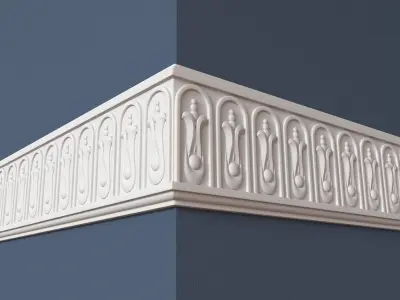 Frieze crown moulding 3D model