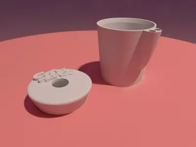 Ashtray for car cupholder 3D print model