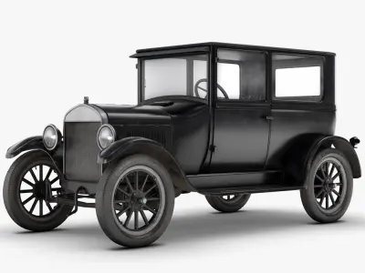 Ford Model T  Low-poly 3D model