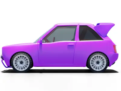 Concept Cartoon Rally Car 3D model