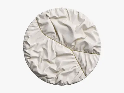 Round folded panel with a metal seam 3D model