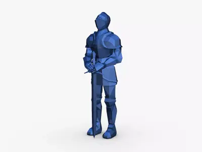 Knight low poly 3D print model