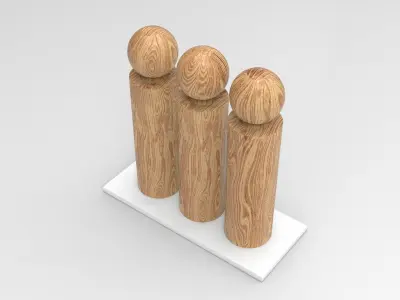 Pihyu Salt Shaker Low-poly 3D model