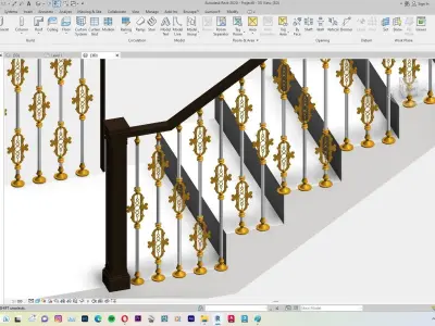 Classic Railing Revit Family type 007 3D model
