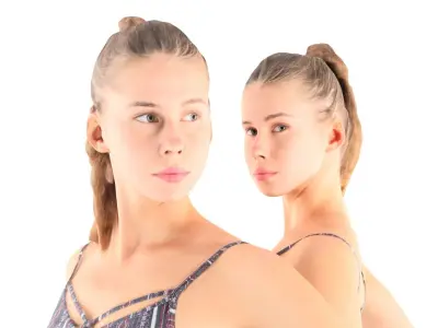 Woman sport 27 Low-poly 3D model