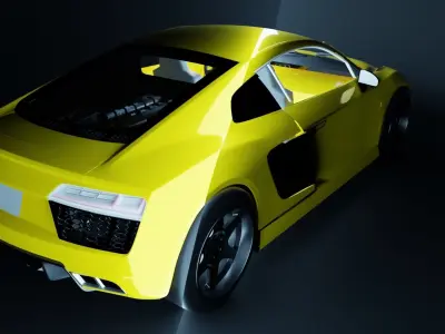 Audi R8 V10 Plus Low-poly 3D model