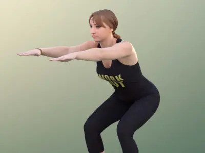 Anastasia 10105 - Sport Girl Exercise Workout  3D model