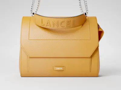 NINON DE LANCEL Camel luxury leather bag  Low-poly 3D model