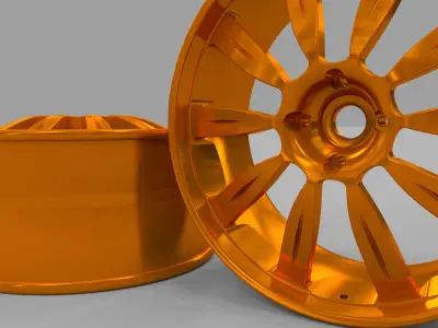 wheel car racing rim 3D model