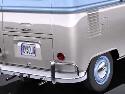 Volkswagen Transporter T1 Camper Van 1950 3D model