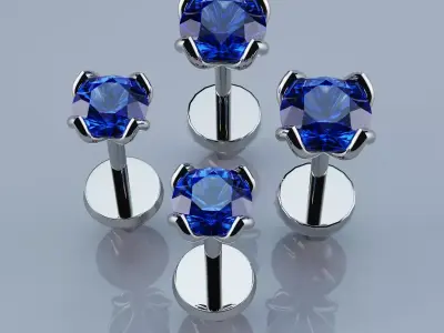 Earring Carnations 3D print model