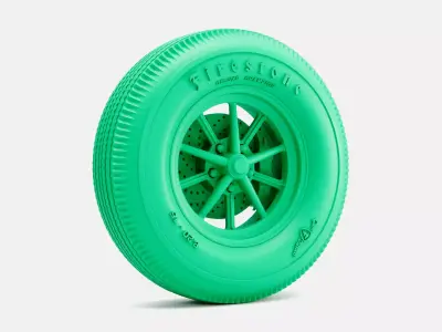 15x6 ET Gasser Wheel Firestone 820-15 Tire 3D print model