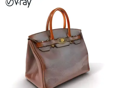 Luxury Handbag D Model Pack Low-poly 3D model