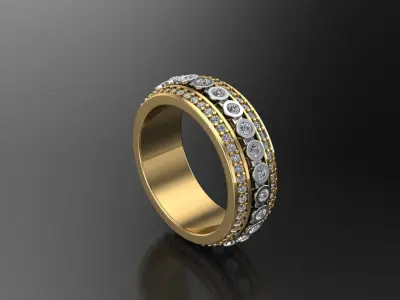 Luxury Wedding Ring 3D Print Model 3D print model