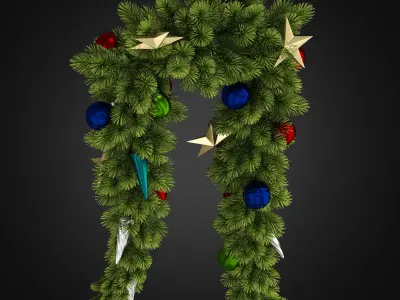 Christmas Garlands 02 3D model