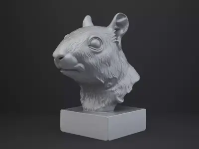 Squirrel Bust - Animal Figurine 3D print model
