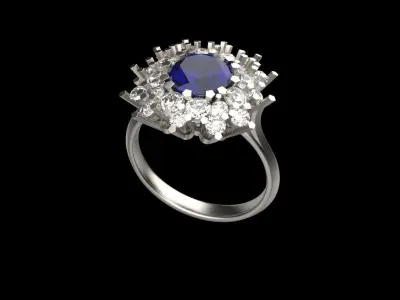 Snowflake ring  3D print model