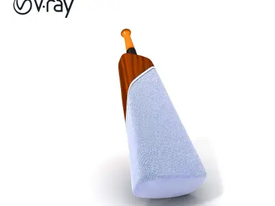 Wooden Cricket Bat D Model Pack Low-poly 3D model