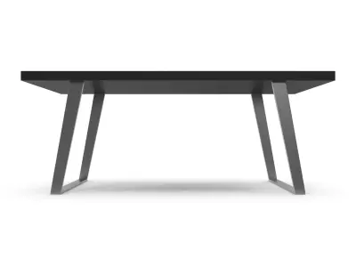 Table 4 black white circle top model 3D model