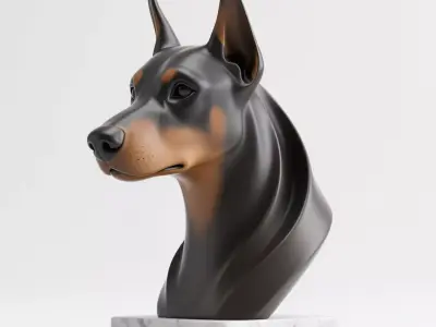Doberman Pinscher 3D print model