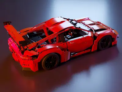 LEGO Car Porsche GT3 RS 2015 stl 3D print model