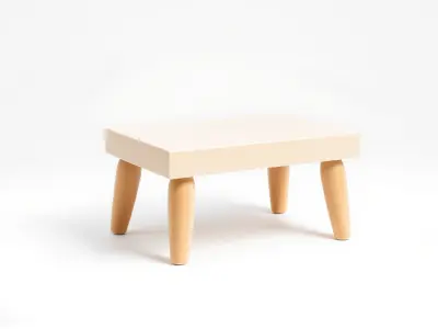 Playful Clay Game Table with Bright Surface Low-poly 3D model