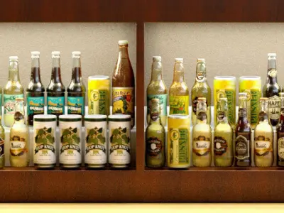 Big bar 8 Alcohol 3D model