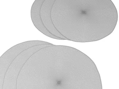 Round rug Lion Alphabet 3D model