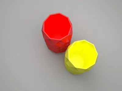 Vase With Diamonded Rhombus 3D model