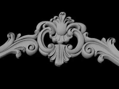 Central decor ornament for furniture 3D model 949
