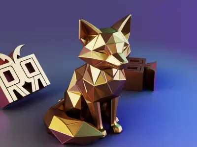 Low Poly Fox 3D print model