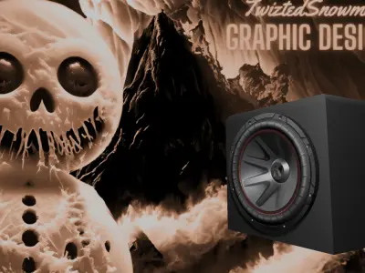 Subwoofer with ported enclosure  3D model