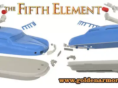 The fifth element POLICE CAR studio scale STL model UPDATED 2025 3D print model