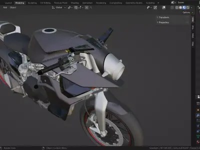 naked motorcycle 3d model  3D model
