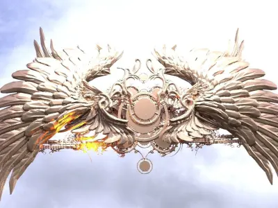 Seraphim Time Sculpture Wing 3D model