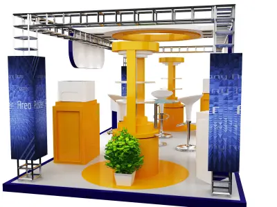 Exhibitions Kiosk Partition Booth advertising Stand Design 3D model purchase