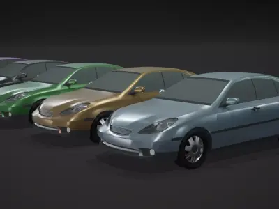 Sedan Car Generic Low-poly 3D model
